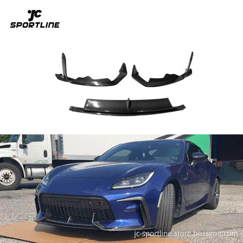 Carbon Fiber Front Bumper Lip for Toyota GR86 ZN8 Coupe 2022-2023 (3pcs/set)
